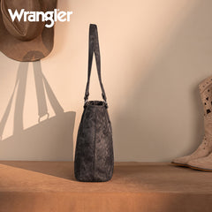 Wrangler "W" Stitch Water Repellent Denim Pocket Zippered Tote Bag