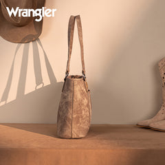 Wrangler "W" Stitch Water Repellent Denim Pocket Zippered Tote Bag