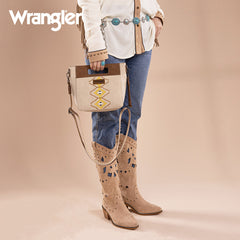 Wrangler Aztec Embroidered Crossbody Bag