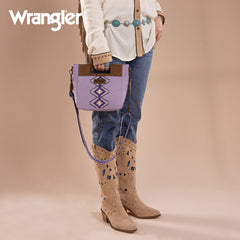 Wrangler Aztec Embroidered Crossbody Bag