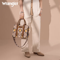 Wrangler Dual Sided Print Canvas Tote Bag