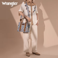 Wrangler Dual Sided Print Canvas Tote Bag