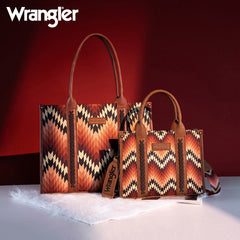 Wrangler Southwestern Pattern Dual Sided Print Concealed Carry -Tote/Crossbody