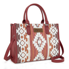 Wrangler Sherpa Aztec Canvas Tote Bag