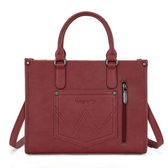 Wrangler Sherpa Aztec Canvas Tote Bag