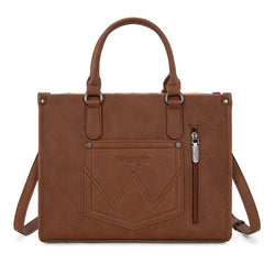 Wrangler Sherpa Aztec Canvas Tote Bag