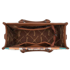 Wrangler Sherpa Aztec Canvas Tote Bag