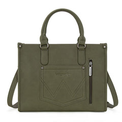 Wrangler Sherpa Aztec Canvas Tote Bag