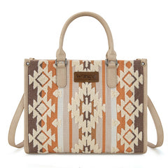 Wrangler Sherpa Aztec Canvas Tote Bag