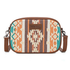Wrangler Sherpa Aztec Canvas Crossbody