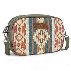 Wrangler Sherpa Aztec Canvas Crossbody