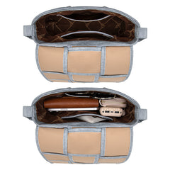 Wrangler Woven Tooled Grid Panel Flap Crossbody Bag