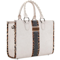 Wrangler Leopard Whipstitch Concealed Carry Tote Bag