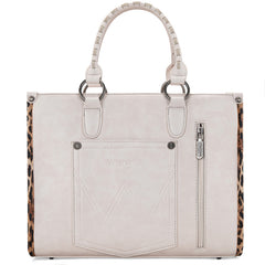 Wrangler Leopard Whipstitch Concealed Carry Tote Bag