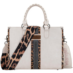 Wrangler Leopard Whipstitch Concealed Carry Tote Bag