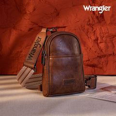 WG87-324 Wrangler Sling Bag/Crossbody/Chest Bag - Dark Brown