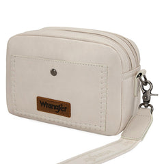 Wrangler Dual Zipper Stitch Crossbody Bag