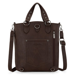 WG94G-9110 Wrangler Tote Convertible Backpack/Crossbody Bag - Coffee