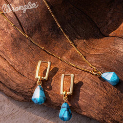 Wrangler Gold Plated Minimalist Pendant Jewelry Sets