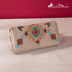 Montana West Embroidered Collection Wallet