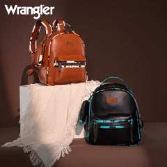 Wrangler Cow Print Decorated Zipper Backpack
