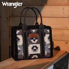 Wrangler Aztec Sherpa Trim Crossbody Purse