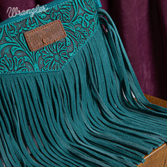 Wrangler Vintage Floral Tooled Collection Fringe Crossbody