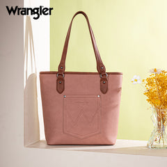Wrangler Logo Waxed Canvas Tote