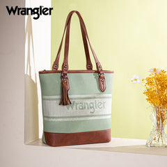 Wrangler Logo Waxed Canvas Tote