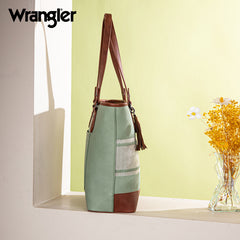 Wrangler Logo Waxed Canvas Tote