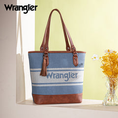 Wrangler Logo Waxed Canvas Tote