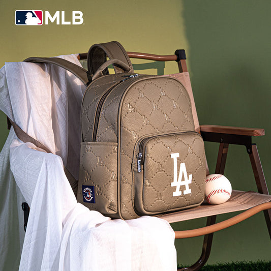 MLB Los Angeles Dodgers Sports Baseball Backpack-Camel