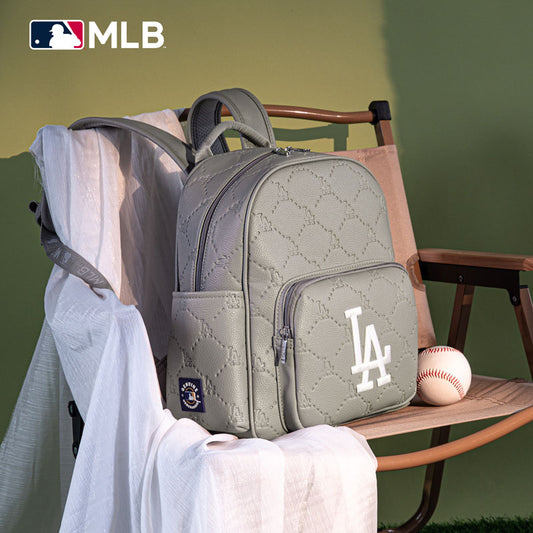 MLB Los Angeles Dodgers Sports Baseball Backpack-Grey
