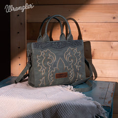 Wrangler Embroidered Boot Scroll Crossbody Purse