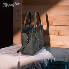 Wrangler Embroidered Boot Scroll Crossbody Purse