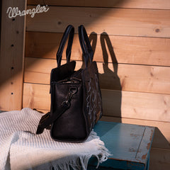 Wrangler Embroidered Boot Scroll Crossbody Purse