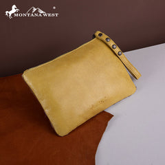 Montana West Hair-On Cowhide Leather Wristlet