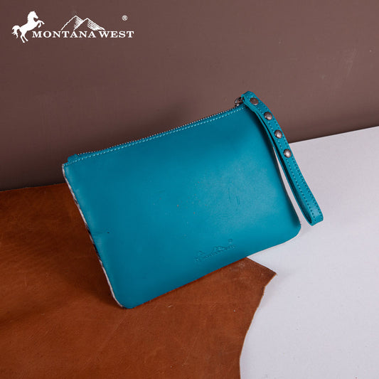 Montana West Hair-On Cowhide Leather Wristlet