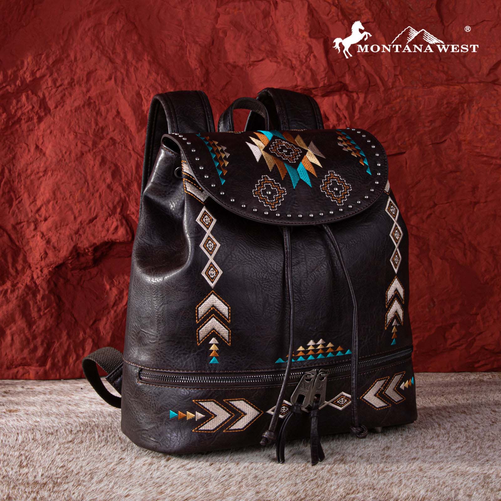 Montana West Aztec Embroidered Collection Backpack