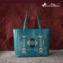 Montana West Aztec Embroidered Collection Concealed Carry Tote