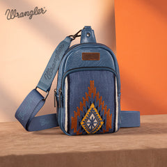 Wrangler Aztec Knitted Sling Bag