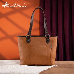 Montana West Embroidered Floral Cut-out Tote Bag