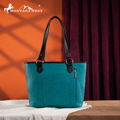 Montana West Embroidered Floral Cut-out Tote Bag