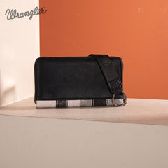 Wrangler Denim-textured Wristlet