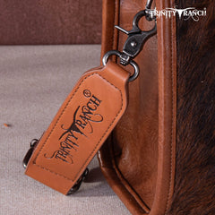 Trinity Ranch Hair On Cowhide Tooling Concealed Carry Tote/Crossbody