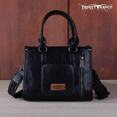 Trinity Ranch Hair On Cowhide Tooling Concealed Carry Tote/Crossbody