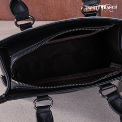 Trinity Ranch Hair On Cowhide Tooling Concealed Carry Tote/Crossbody