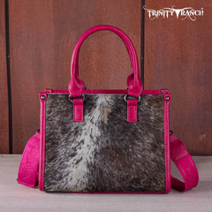 Trinity Ranch Hair On Cowhide Tooling Concealed Carry Tote/Crossbody