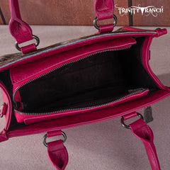 Trinity Ranch Hair On Cowhide Tooling Concealed Carry Tote/Crossbody