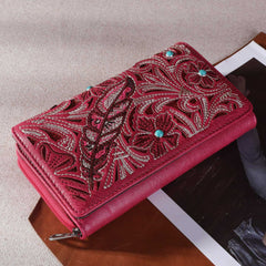 Montana West Embroidered Floral Cut-out Cut-out Collection Wallet